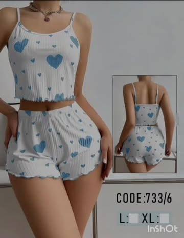ست تاپ و شورتک آنیل 733 کبریتی